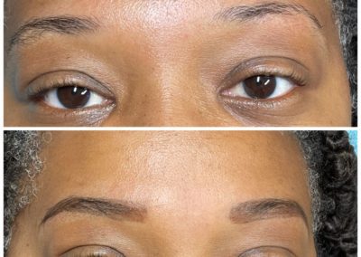 eyebrow shading before and after